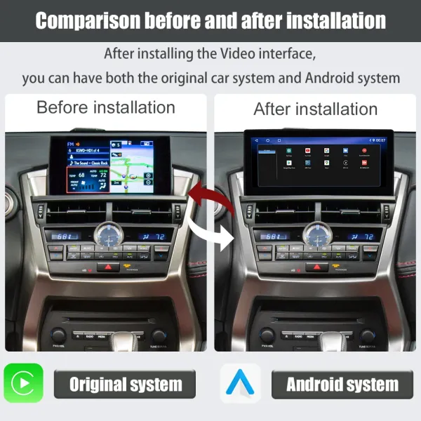Viknav Car Radio For LEXUS NX (2018-2020)12.3 inch Touch Screen Wireless Carplay GPS Navigation LCD Display Screen