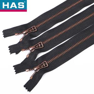 #5 Copper Zipper Eco Friendly Silver Jacket Zipper Customized