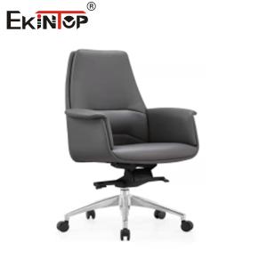 Black High Back Leather Office Chair With Armrests Adjustable Height