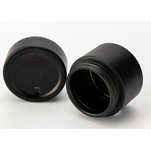 Round Matte Frosted 50ml Black Glass Cosmetic Bottles