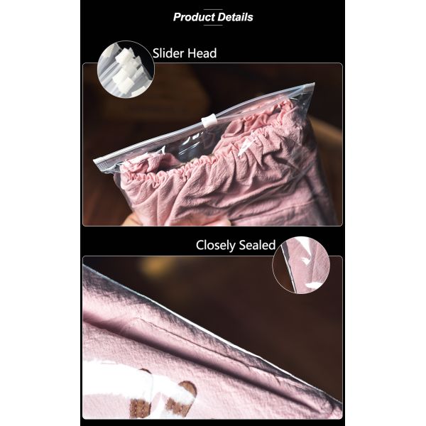 Cosmetic Waterproof Tote Plastic Clear Zip Makeup Shopping Crossbody Stationery Set Zipper Pvc Bag,Slider Zipper Bag Pla