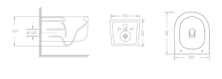 High Quality Washdown Turbo Flush Porcelain Bathroom Sanitary Ware Wall Hung Floating Toilet Commode