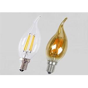 Filament C35 LED Bulb 2 Watt With Tail , Vintage Filament Bulbs Glass 4 Pcs