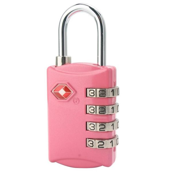 Zinc Alloy TSA 4-digital travel lock& pink Tsa Luggage Lock& 67.8g Tsa Bag