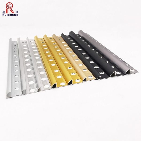 Buy 0.5mm Aluminum Tile Trim , T3 Temper Round Edge Metal Tile Trim at wholesale prices