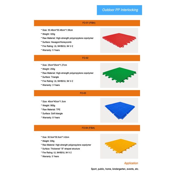 High Quality Sports Flooring Tennis Sports Flooring Basketball Court Tiles