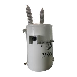 75kva Single Phase Electrical Pole Mounted Type Distribution Transformer 34500V