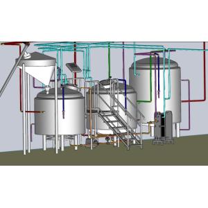 Electrical / Steam Mini Microbrewery Equipment , 3 Phase Brewpub Equipment