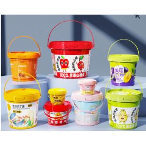 China Customized White Plastic Storage Bucket Reusable For Food on sale