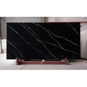 Outdoor Wall Black Artificial Quartz Stone Countertop 25mm