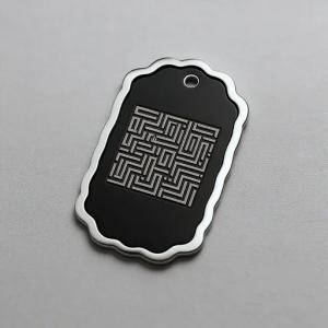 Versatile Men's Pendant: Lightweight metal,black accent,day to night use