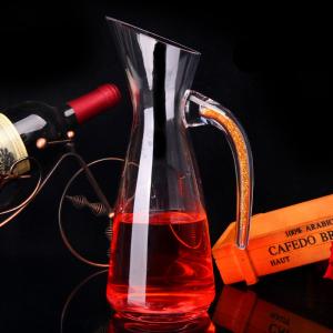 White Personalized Whiskey Decanter , Vintage Look Glass Liquor Decanter