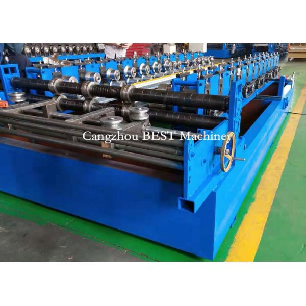1250mm & 1000mm Adjustable Roofing Sheet Roll Forming Machine Hydraulic Cutting