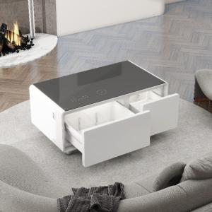 Primst 2024 Smart Coffee Table with Cooling Drawers Tempered Glass and Stainless