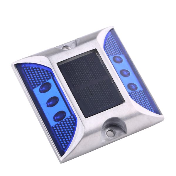 Aluminum Square Flashing 5000mcd IP68 Blue Road Markers OEM