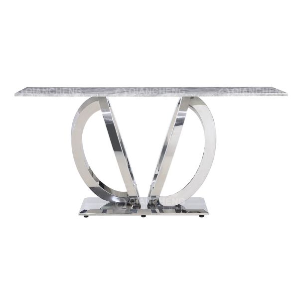 Elegant Marble SS Console Table 120x40x80cm Long Lasting Wear