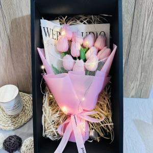 Christmas rose and tulip artificial flower bouquet confession birthday gift