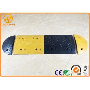 Recycled Rubber Traffic Driveway Rubber Speed Bump Reflective Heavy Duty CE /