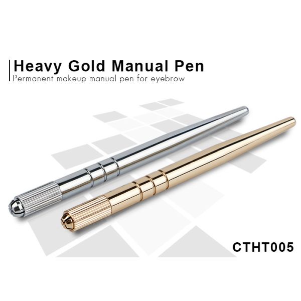 Sterilized Manual Tattoo Pen Permanent Makeup , Eyebrow Stainless Steel Microblading Tattoo Pen