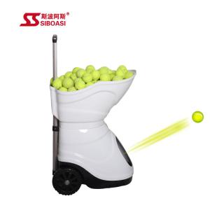Black Siboasi S4015 Tennis Ball Machine , 150W Tennis Throwing Machine