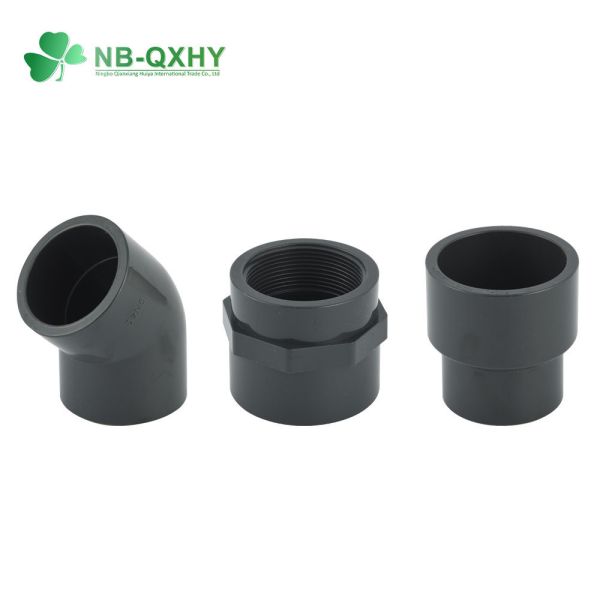 Thread Connection Gray DIN Pn16 Plastic PVC Pipe Fitting Water Supply Pipe Tube