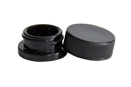 9ml Child Resistant Concentrate Glass Jars Thick Wall Small Black Jar with Black Cap