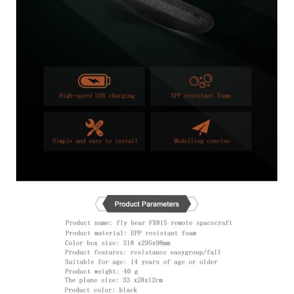 Package Includes Outdoor Electric Remote Control Aircraft Toy for Glider Airplane Adventure