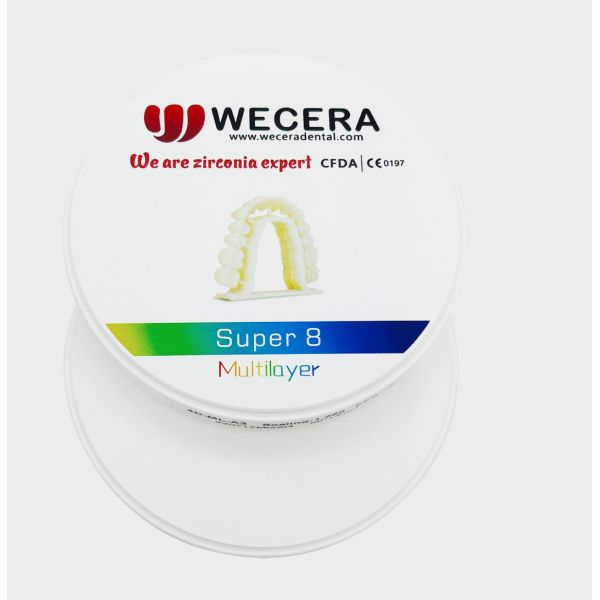 8 Layers 1500 Degree Sintering Amann Girrbach Zirconia Block for Dental