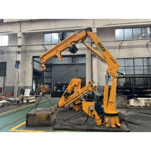 Two 0.8T7M Hydraulic Knuckle and Foldable Boom Crane