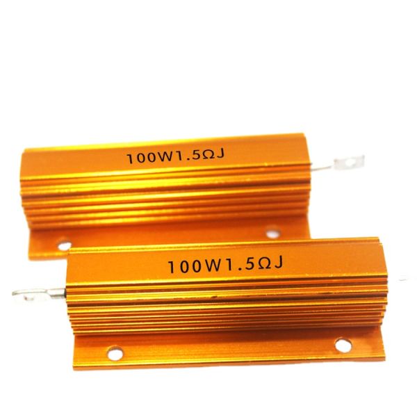 Golden aluminum encased wire wound resistor 100W 1.5R