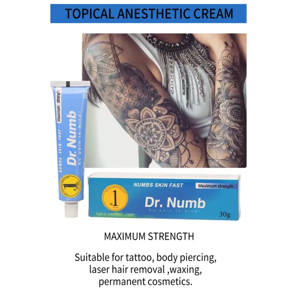Dr Numb Tattoo Numbing Cream Microblading Body Tattoo High Quality Lido=Caine Ointment for Filler Microblading