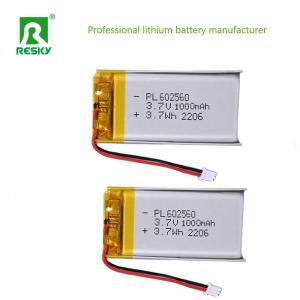 Power lipo batteries LP602560 3.7v 4.2v 1000mAh 3.7wh lithium polymer Battery