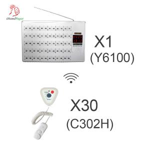Hospital nurse emergency service call pager system with door light