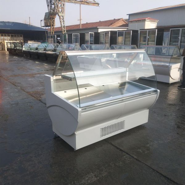 900mm Depth Slim Design Deli Meat Display Case For Butchery Shops Fan Cooling