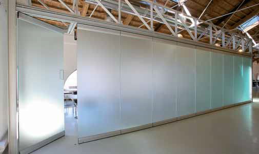 10MM Folding Glass Room Movable Wall Panels With Sliding Door 500 / 1230mm Width