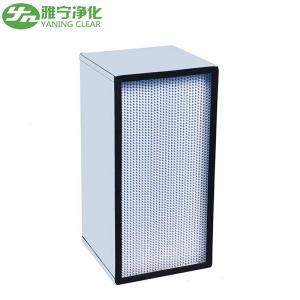 Panel Filter Construction Customized H13 Deep Pleat HEPA Filter with Aluminum