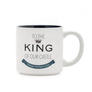 Quality Ceramic Dad Mug Coffee Mug White Color with creative words &quot;KING DAD&quot; Customized 12Oz for gift for sale