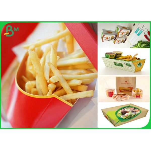 Greaseproof Food Grade 40gsm 50gsm 60gsm+10g PE Coated Paper For Food Packages