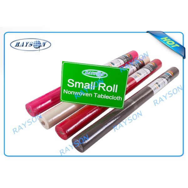 Buy Heat Shrink Film Packed Roller Non Woven Tablecloth White / Red / Blue / Pink at wholesale prices
