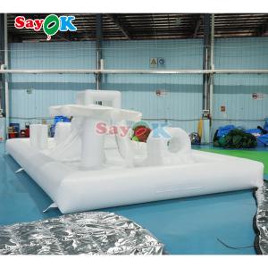 Customized Fashionable Mini White Splash Pad Water Park Inflatable Obstacle