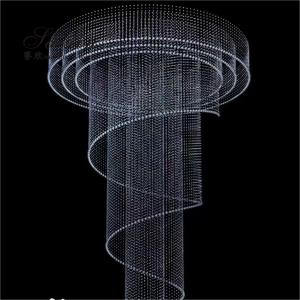 Crystal Bead String Curtain Glass Christmas Decoration Hanging Wire For Events