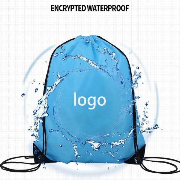 Buy Promotional Custom Polyester Shopping Drawstring Pouch Bags Foldable at wholesale prices