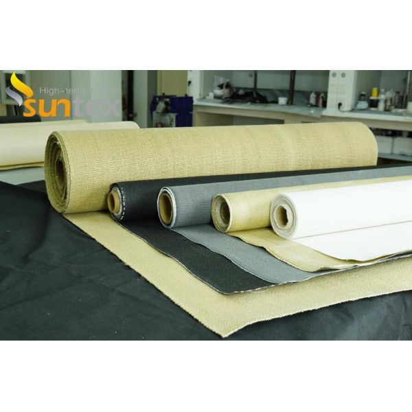 Buy Fiberglass Manufacture Silica Coated Cloth Fabric high temperature fiberglass cloth at wholesale prices