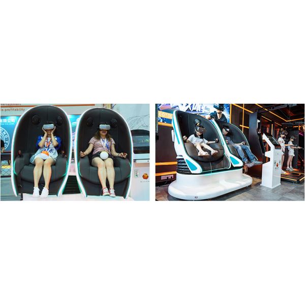 2 Players Shark Shaped 9D VR Cinema Machine For Children'S Places