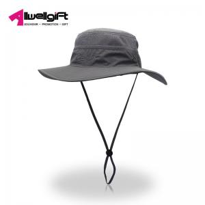 Quality Breathable Custom Logo Hats Mens Fishing Hat Sun Protection with long string for sale