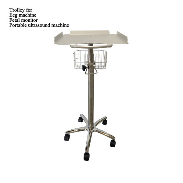 Buy Hot Sale Movable Hospital ECG Machine Trolley with Basket at wholesale prices