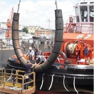 Marine Cylindrical Rubber Tug Boat Fenders Bumpers With ABS Cert
