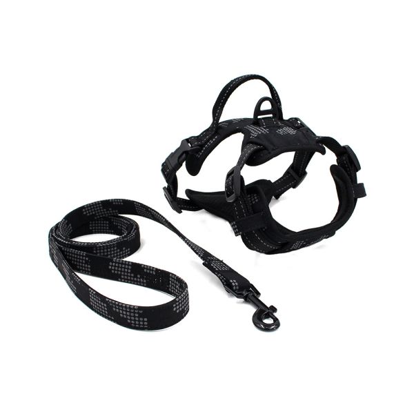 Fashionable Reflective Breathable Soft Air Mesh Chest Strap Traction Rope Set