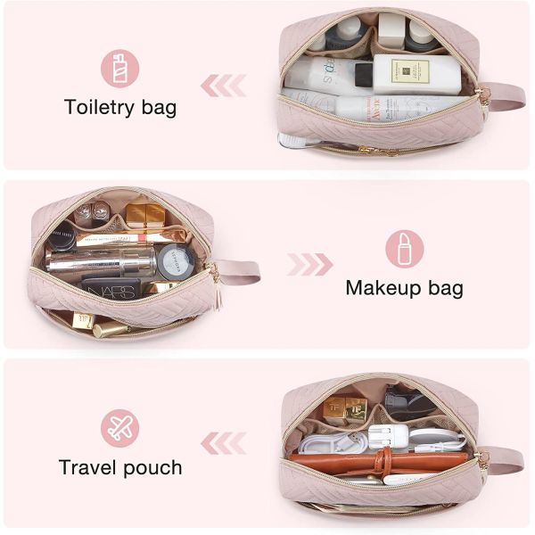 Toiletry Smooth Zipper Cosmetic Bag Water Resistant For Travel