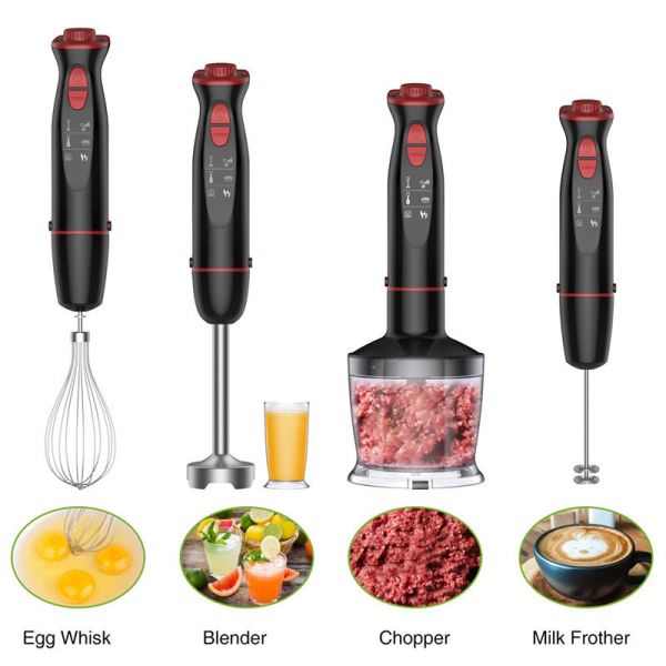 Buy Powerful Portable Hand Blender Black 120V - 240V With 12 Adjustable Speed Settings at wholesale prices